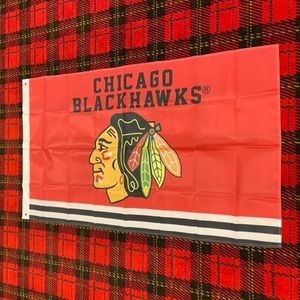 Brand new Chicago Blackhawks banner flag
